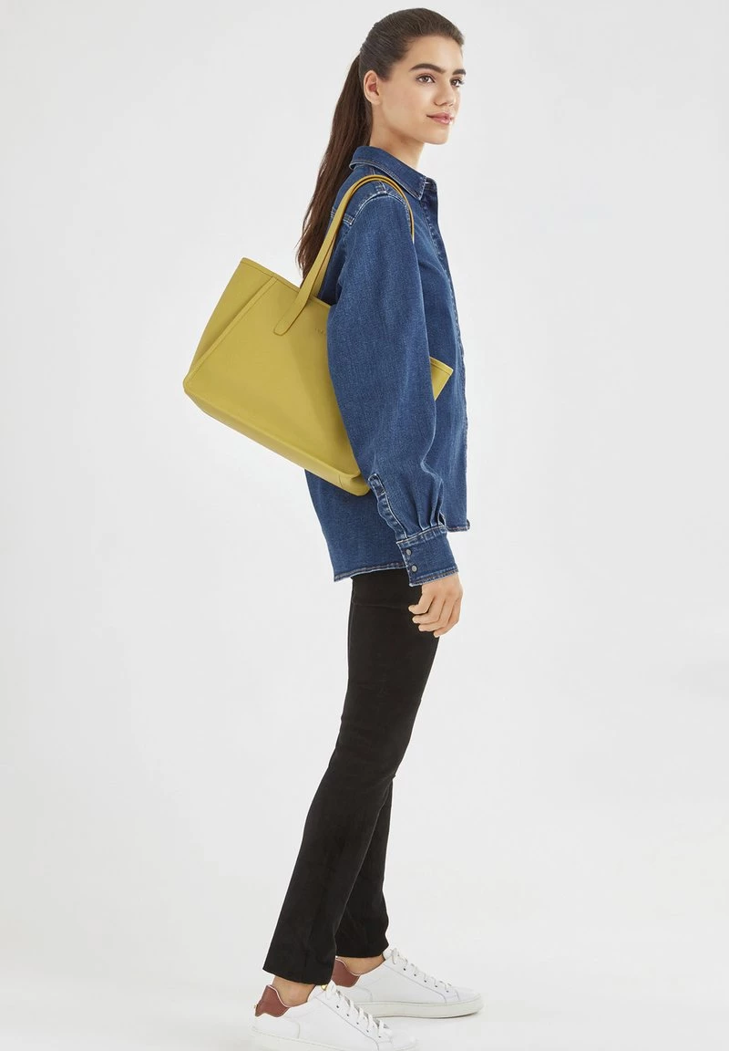 Longchamp Damen LE FOULONNÉ Shopping Bag Mimosengelb 1 Longchamp Damen LE FOULONNÉ Shopping Bag Mimosengelb