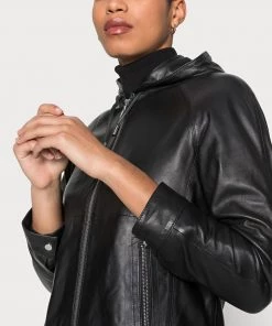 Oakwood DYNAMIC Lederjacke Black Damen -Oakwood Soldes Boutique 7f1b5d8c76674444af161dcd6cbe8fe0