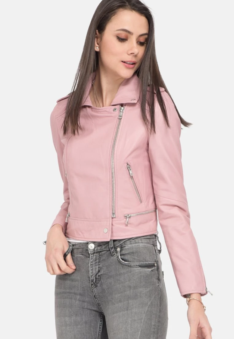 Oakwood PERFECTO Lederjacke Rose Damen 1 Oakwood PERFECTO Lederjacke Rose Damen