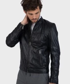 Oakwood Herren DUBLIN Lederjacke Black