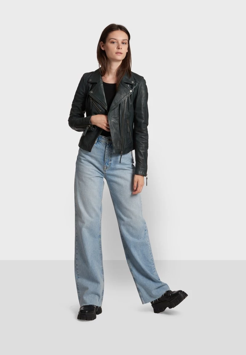 Oakwood SAMANTHA Lederjacke Petrol Damen 5 Oakwood SAMANTHA Lederjacke Petrol Damen – Bild 5