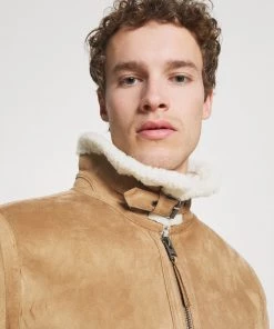 Oakwood BILLY Kunstlederjacke Tan Herren -Oakwood Soldes Boutique 823f09279af44fc680aaee0afb47003e