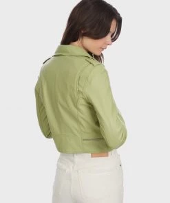 Oakwood Damen YOKO Lederjacke Green -Oakwood Soldes Boutique 8260870939a04054b37f11b05f8d68f3