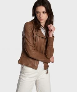 Oakwood Damen CAMERA Lederjacke Camel