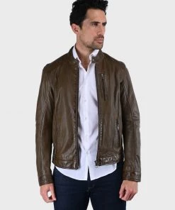 Oakwood Herren AGENT Lederjacke Choco Brown -Oakwood Soldes Boutique 83392413ccc54b36bfaa2984d08769bb