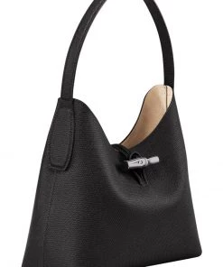 Longchamp ROSEAU Handtasche Schwarz Damen -Oakwood Soldes Boutique 86943249abeb4298a3ef17d0d66ed3cb