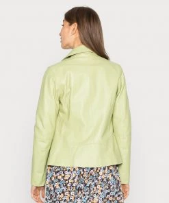 Oakwood FLASH Lederjacke Light Green Damen -Oakwood Soldes Boutique 869a794f27df4c9392e41656873ea793