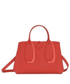 Longchamp Damen ROSEAU SHADOW Handtasche Rouge -Oakwood Soldes Boutique 8759d0cfabf647fc9af942a117d73372