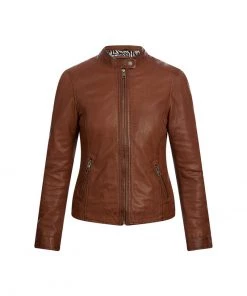 Oakwood KARINE Lederjacke Cognac Damen -Oakwood Soldes Boutique 87d25e489be24e7fbd14f35a78ca6980