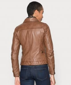 Oakwood Damen RECITAL Lederjacke Cognac -Oakwood Soldes Boutique 881243da6fe946a687bde89ec3b23cfa