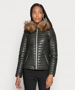 Oakwood Damen FURY Lederjacke Dark Green