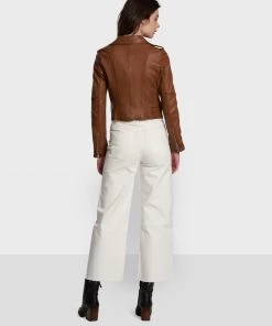 Oakwood Damen ALIZEE Lederjacke Cognac -Oakwood Soldes Boutique 8adca5baaef54e1085db4f4f3787ca1f