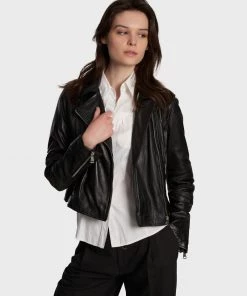 Oakwood ALIZEE Lederjacke Black Damen -Oakwood Soldes Boutique 8b1884e82f664ba8b09612748bc59fdb