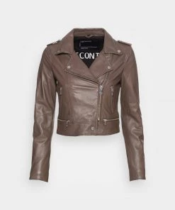 Oakwood Damen YOKO Lederjacke Smoke -Oakwood Soldes Boutique 8be2c670eb3d482eaa43a8721dd07b91