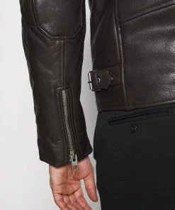 Oakwood Herren STEEL Lederjacke Brown -Oakwood Soldes Boutique 8c890b1d80f846108e409698b0da96ee