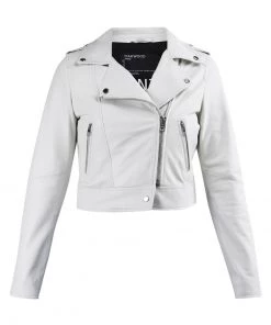 Oakwood NIKKO Lederjacke White Damen -Oakwood Soldes Boutique 8d58d2064a5748e690f3b0e3bf7b2714