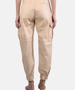 Oakwood CARGO Lederhose Beige Damen -Oakwood Soldes Boutique 8ed61ad8319045af8e47f6f63bbb04dd
