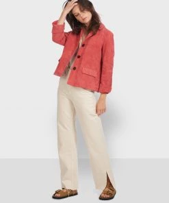 Oakwood ENZA Lederjacke Pink Damen -Oakwood Soldes Boutique 8f9cf12a812e40ecb3cdf81cf9b5235a