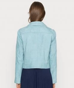 Oakwood Damen SHAKE Lederjacke Light Blue -Oakwood Soldes Boutique 8fbe884b637b45cb90923b70d74c4010