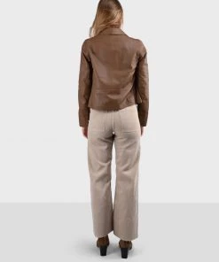 Oakwood ROSALIE Lederjacke Brown Damen -Oakwood Soldes Boutique 8fc211a9fa8642889e48d33d4af3d995