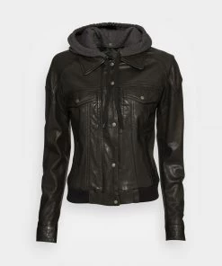 Oakwood RUBY Lederjacke Black Damen -Oakwood Soldes Boutique 9142103138464e5a814a7a947f491a5a