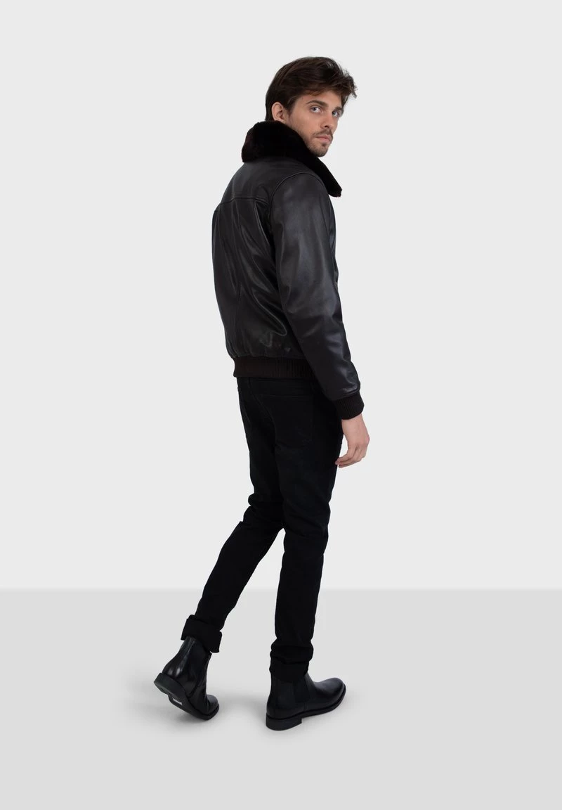 Oakwood DADDY Lederjacke Dark Brown Herren 5 Oakwood DADDY Lederjacke Dark Brown Herren – Bild 5