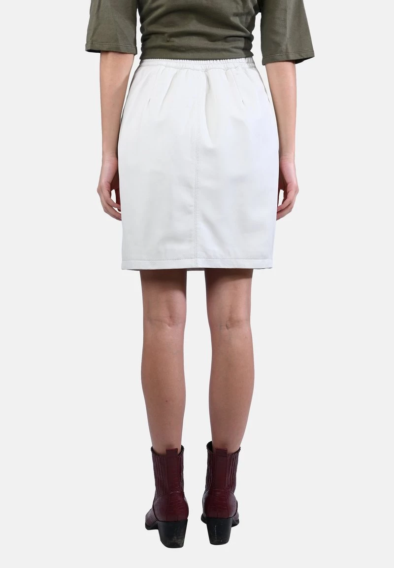 Oakwood Damen CELIA Lederrock White 3 Oakwood Damen CELIA Lederrock White – Bild 3