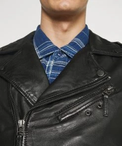 Oakwood Herren SOLDIER Lederjacke Black -Oakwood Soldes Boutique 960f7f0bc49f4240bbf92b01e552bffc