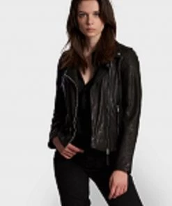 Oakwood CLIPS Lederjacke Black Damen -Oakwood Soldes Boutique 98906a0075674c15ab6f41b9f9771d9e