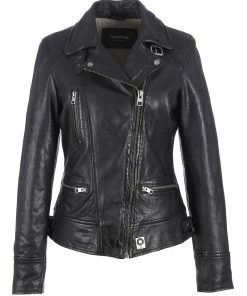 Oakwood Damen VIDEO Lederjacke Black -Oakwood Soldes Boutique 98fde47b32304e39b4445b3fcb73508c