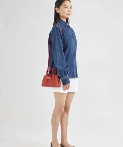 Longchamp Kinder ROSEAU SHADOW Handtasche Rouge