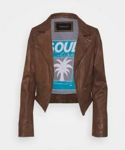 Oakwood TRISH Lederjacke Brown Damen -Oakwood Soldes Boutique 9c9048c749f34c9c985491fa8297389a