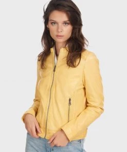 Oakwood JUDITH Lederjacke Yellow Damen