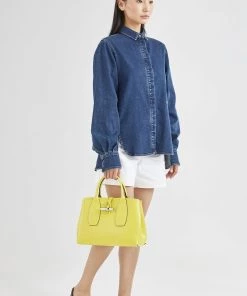 Longchamp ROSEAU Handtasche Zitrone Damen