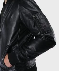 Oakwood Herren UNITED Lederjacke Black -Oakwood Soldes Boutique 9f39469bf68e49b38f583189265629ad