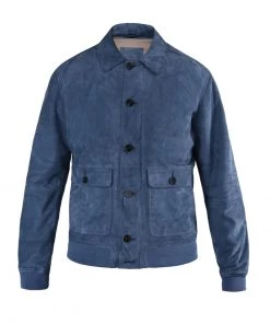 Oakwood Herren ALESSANDRO Lederjacke Blue Denim -Oakwood Soldes Boutique 9feee25dda6e4437995f4daebd02ced4