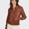Oakwood GIRL Lederjacke Whisky Damen