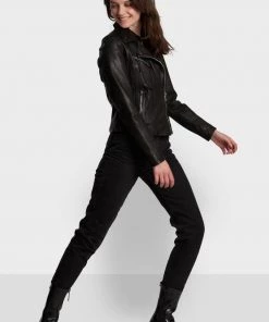 Oakwood CLIPS Lederjacke Black Damen -Oakwood Soldes Boutique a1eeebcbbd36481d8307ad5ad2c2e379