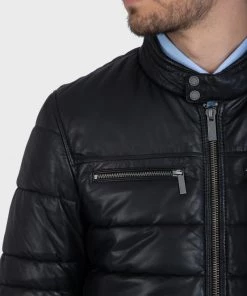 Oakwood Herren EDWIN Lederjacke Black -Oakwood Soldes Boutique a2f4a1bf73384890a3ffadc8a6b480d0