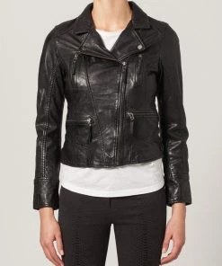 Oakwood Damen CAMERA Lederjacke Black