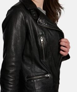 Oakwood Damen VIDEO Lederjacke Black -Oakwood Soldes Boutique a31acf3385e6493490a14e7a34129bd2