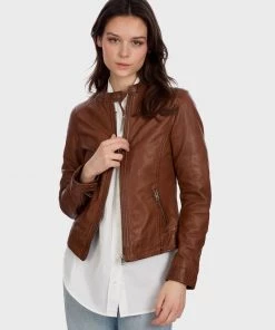 Oakwood KARINE Lederjacke Cognac Damen
