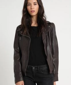 Oakwood Damen VIDEO Lederjacke Brown