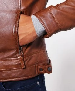 Oakwood Herren CASEY Lederjacke Brown -Oakwood Soldes Boutique a5e07a0a71b94f2c80a8e25d9fb9653b