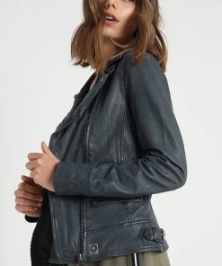 Oakwood VIDEO Lederjacke Petrol Damen -Oakwood Soldes Boutique a7445a89974f4be6a4037272413d6c4d