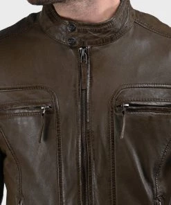 Oakwood Herren CASEY Lederjacke Brown -Oakwood Soldes Boutique a84a902cb3cf46928ac7c3af45d93988