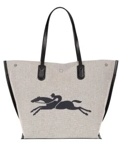 Longchamp Unisex ROSEAU Shopping Bag Ecru -Oakwood Soldes Boutique a95318d63423412ea1b4a277527a66c9