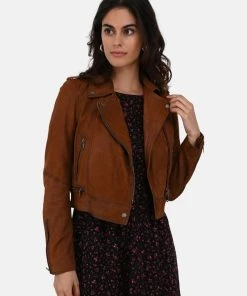 Oakwood Damen YOKO Lederjacke Brown