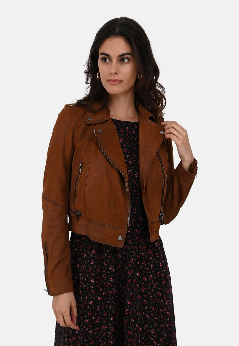Oakwood Damen YOKO Lederjacke Brown 1 Oakwood Damen YOKO Lederjacke Brown