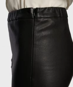 Oakwood CASSIOPEE Lederhose Black Damen -Oakwood Soldes Boutique aadbaff639784ff6b2fa6ece8d3afd30
